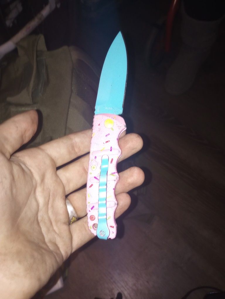 Auto
Boker Dessert Warrior Kalashnikov Tanto Automatic Knife (3.25" Blue) Donut