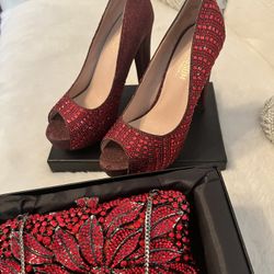 Red Bag With Shoes