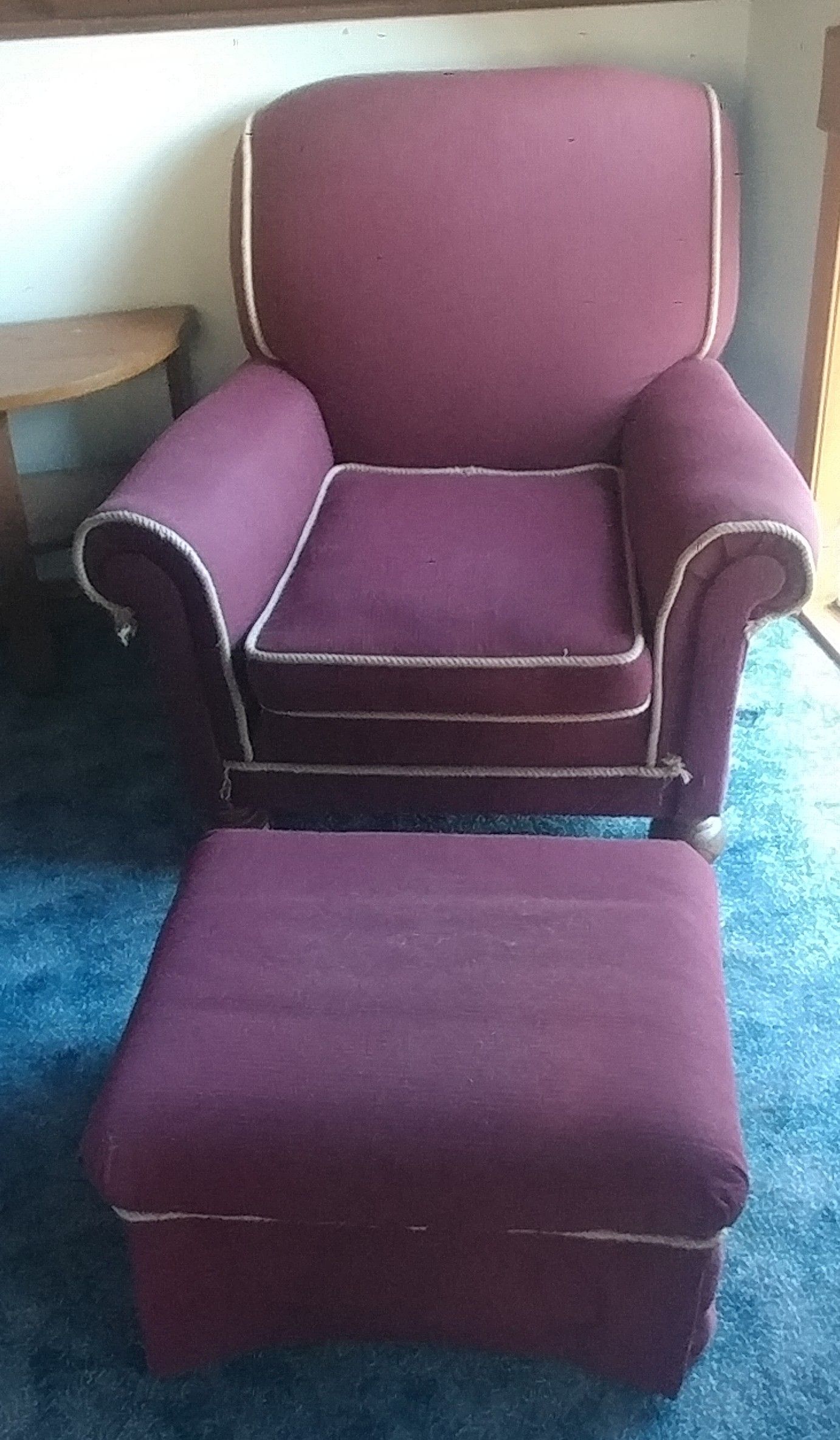 chair and footstool