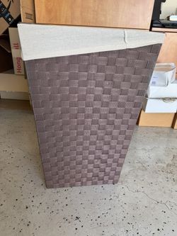 Decorative Woven Hamper with Lid