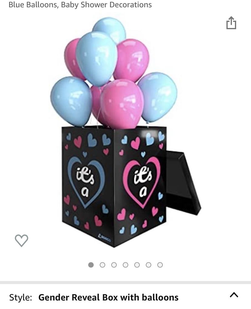 Gender Reveal Box With Balloons 