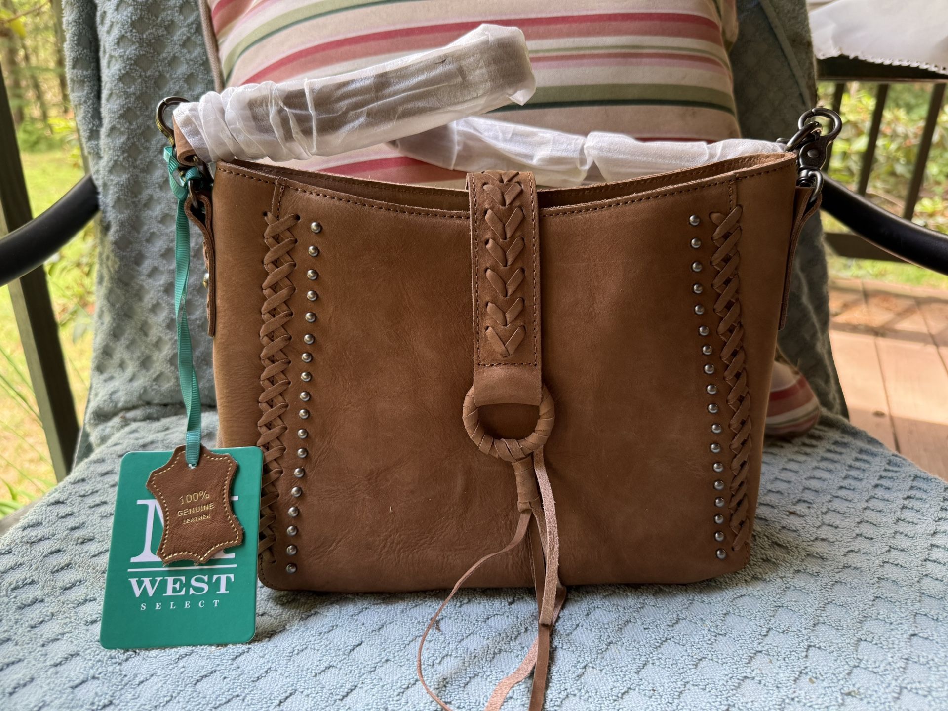 Montana West Shoulder Bag Concealed Carry Purse, Brown Leather, Western Style