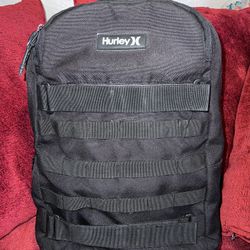 Hurley Skateboard Utility Backpack Black- USED