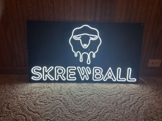 Skrewball Peanut Butter Whiskey LED Sign 34"x19"x1" Skrewball Peanut Butter Whiskey LED Sign 34"x19"x1"