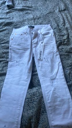 White Purple Jeans
