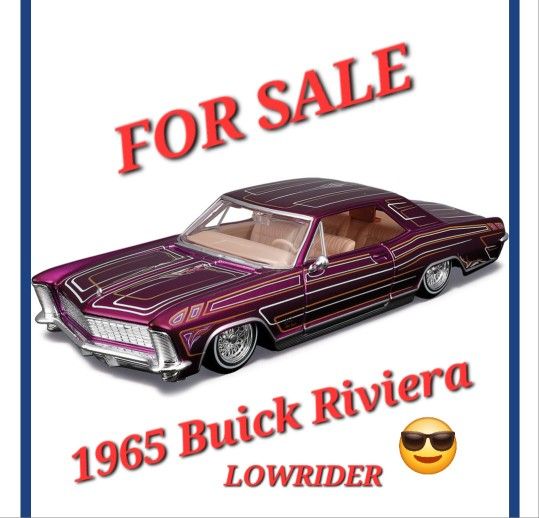 1965 Buick Riviera Lowrider - Purple 1:24 Scale Diecast Model Car