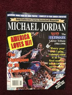 Micheal Jordan gold collectors basketball magazine