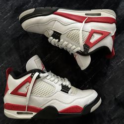Jordan Retro 4 White Red Sz 9M