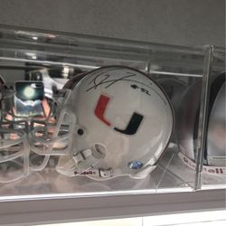 Ray Lewis Miami Hurricanes NCAA College - Nfl Signed Helmet 