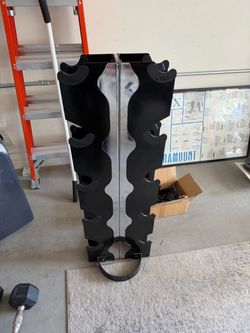 Dumbbell rack holds 5 sets