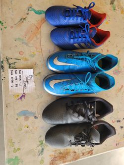 Boy Soccer And Baseball Shoes