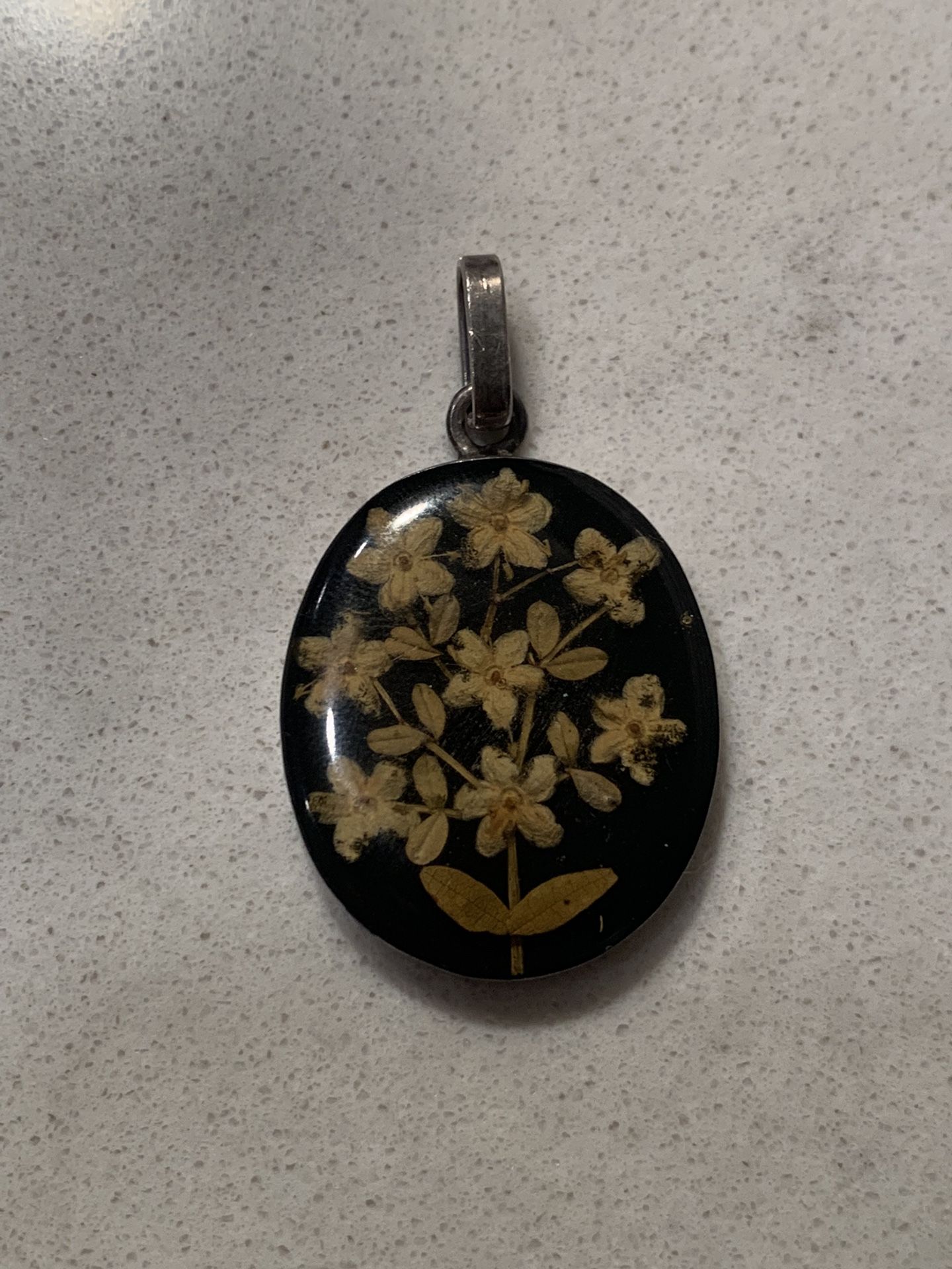 Vintage Flower 925 Silver Pendant