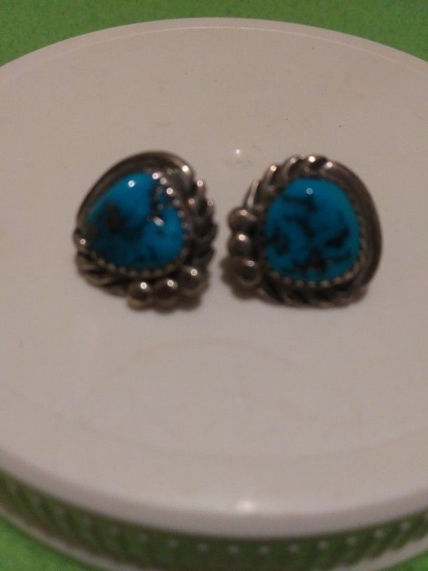 Turquoise Nugget Earrings