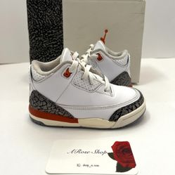 Nike Air Jordan 3 Retro TD ‘Georgia Peach’ (FQ9175 121) Shoes Size: 7C