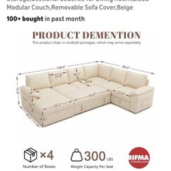 Like New, The Couch Converts Into A Whole Bed. Back Side https://offerup.com/redirect/?o=QnJva2VuLnlvdQ== Can Lean Against A Wall And It's Fine.