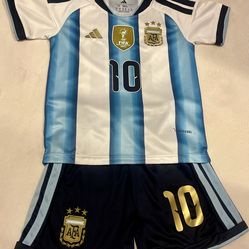 Messi Argentina world cup kids jersey