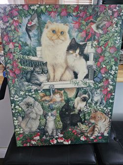 Summer cats signed lithograph