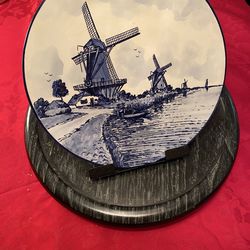 HAND PAINTED DELFT BLUE WALL PLATE