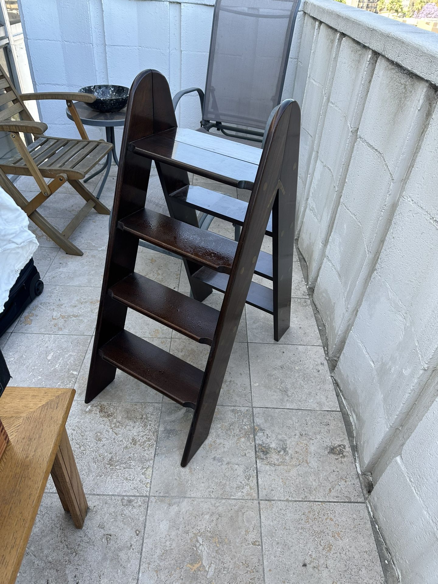 18th Century English Style Mahogany Brass Steps