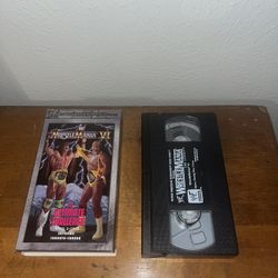 Wrestle mania 6 Wwf Vhs Tape 