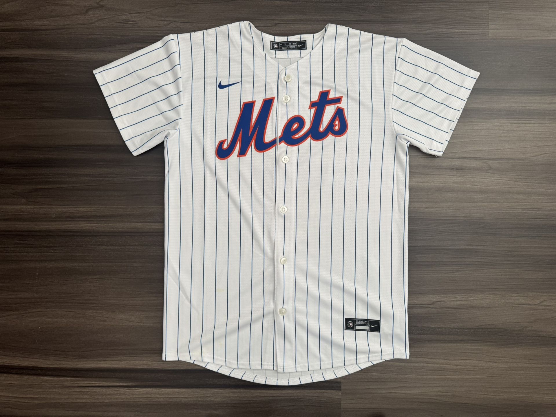 Nike Engineered New York Mets James McCann #33 Pinstripes Jersey Youth XL 18/20