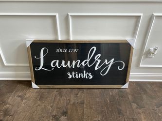 Farmhouse Wall Decor “Laundry Stinks” NEW