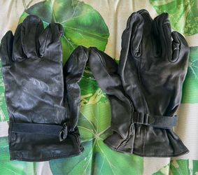 Black Leather Gloves Cattlehide