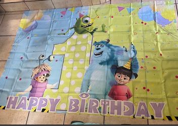 Monsters inc birthday banner