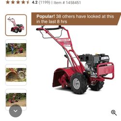 Troy-Bilt 16 in. 208cc Super Bronco Rear-Tine Counter-Rotating Gas Tiller with 1-Hand Operation