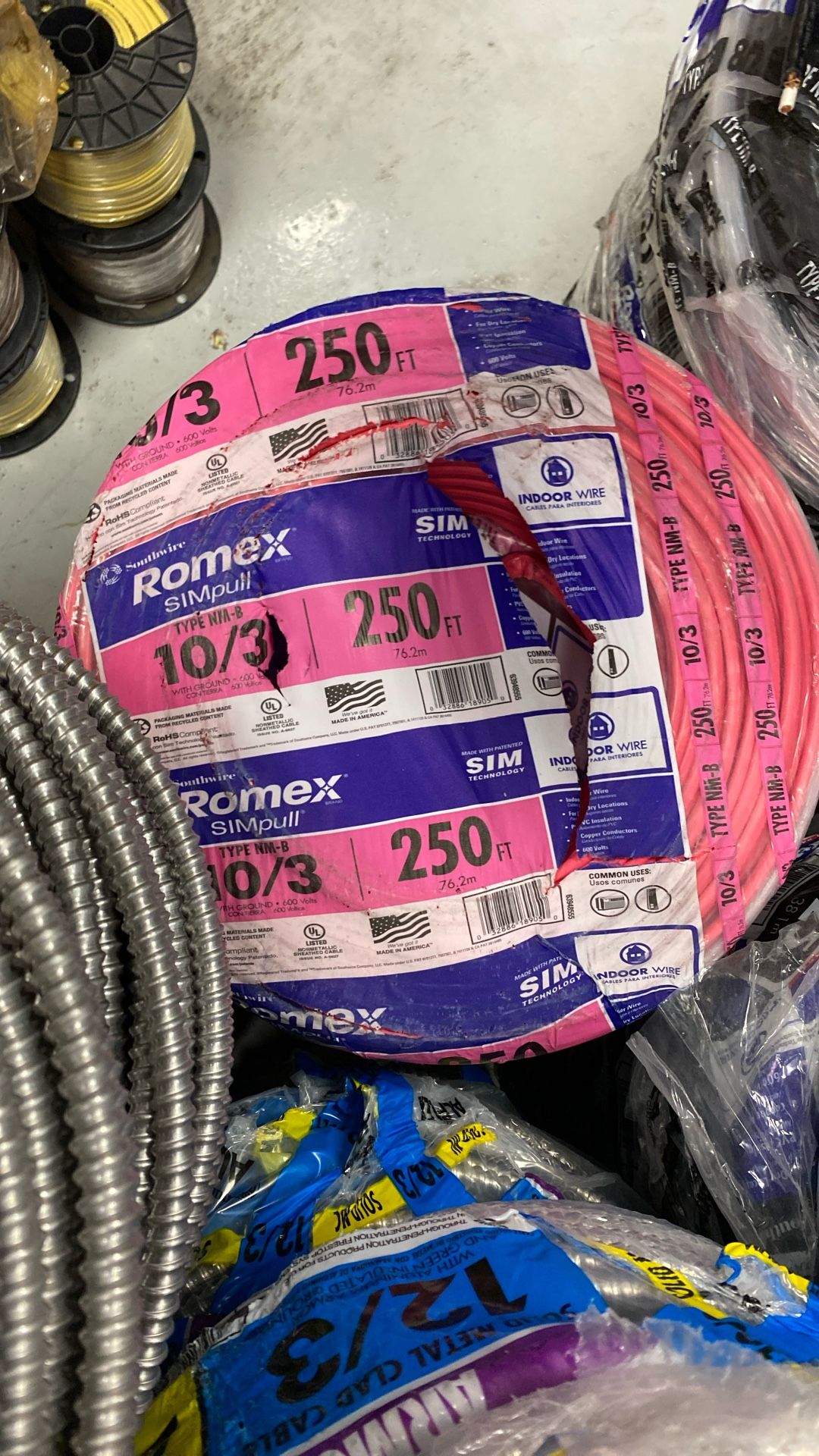 10/3  250Ftindoor Wire