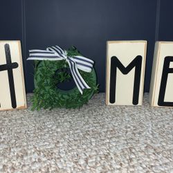 Hand-made Wooden Home Sign With Interchangeable "O"