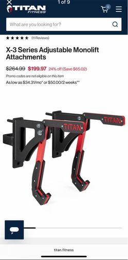 Titan Fitness X-3 Series Adjustable Monolift Attachments
