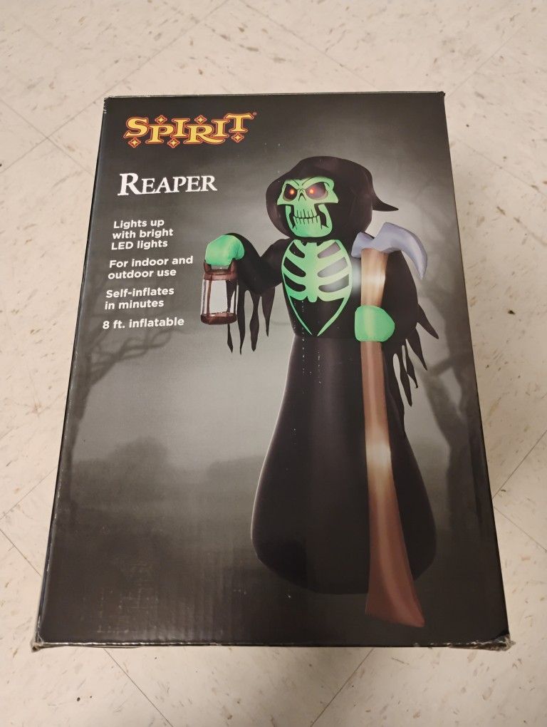 Spirit Halloween 8 Foot Tall Self Inflatable Grim Reaper