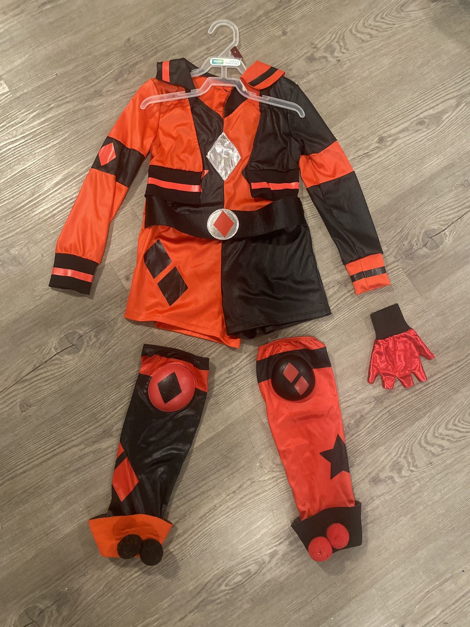 Harley Quinn Costume 4T-5T With Mallet