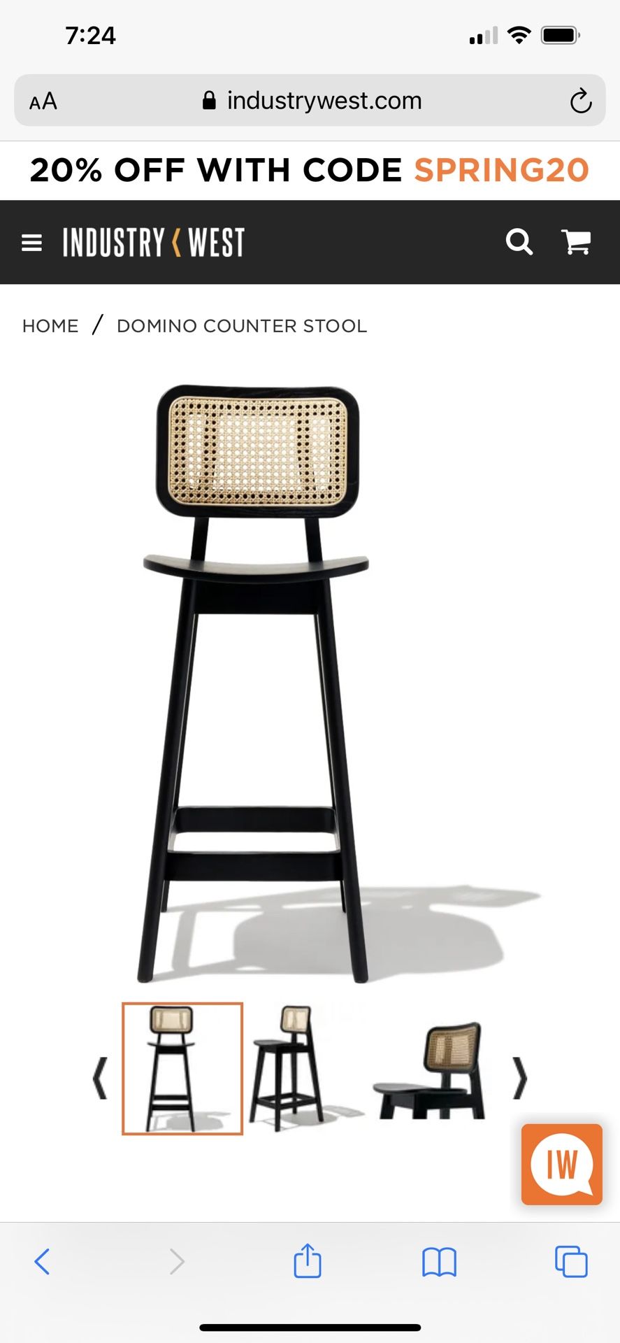 Industry West - DOMINO COUNTER STOOL
