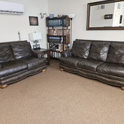 Leather Sofa Bed Set 