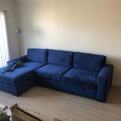 Blue Sofa With Chaise 