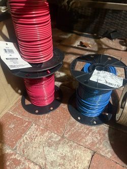 Electrical Wire Spools Red and Blue