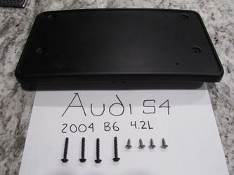 OEM Audi Front License Plate Mount and Hardware