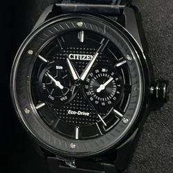 CITIZEN ECO-DRIVE “CTO” BLACK IP WATCH “NEW”