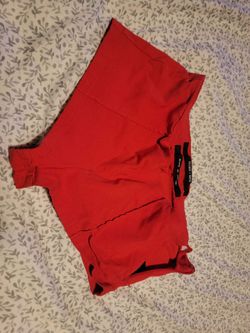 Silence + Noise Red Mini Shorts