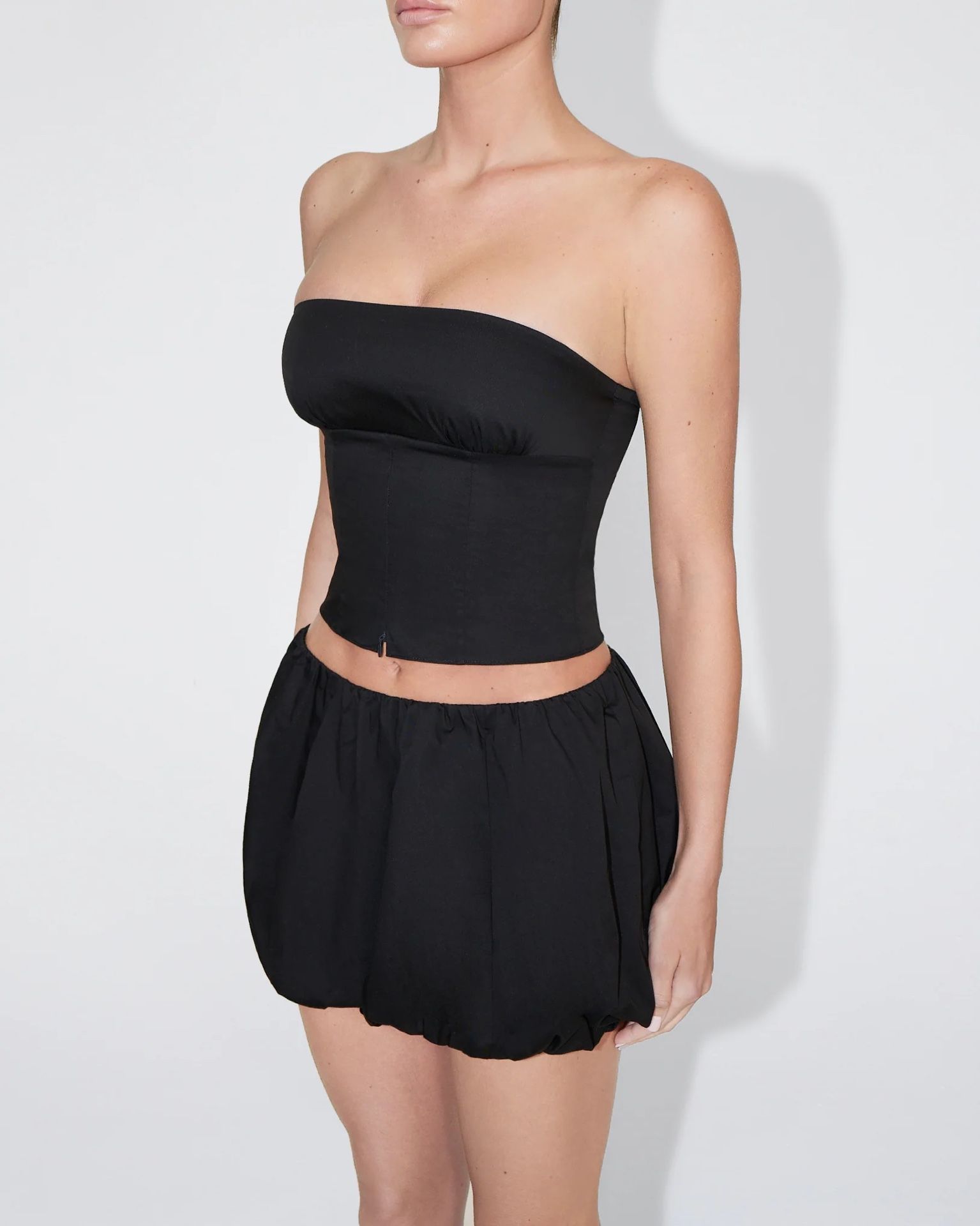 Khy Poplin Bubble Mini Skirt