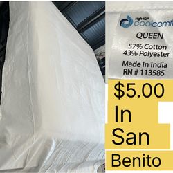 Queen size bed flat sheet for sale