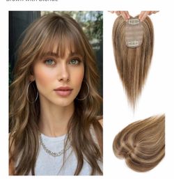 Human hair topper 10 inches