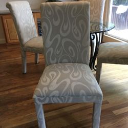Dining Chairs Fabric Off White