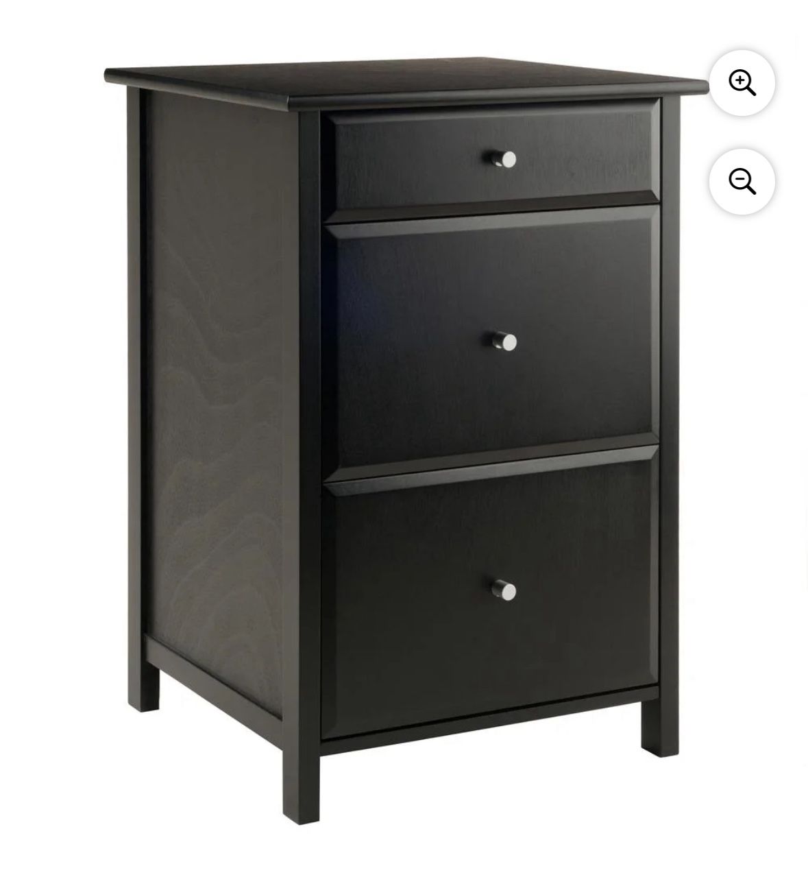 Winsome Wood Delta Home Office File Cabinet, Black Finish. Damaged