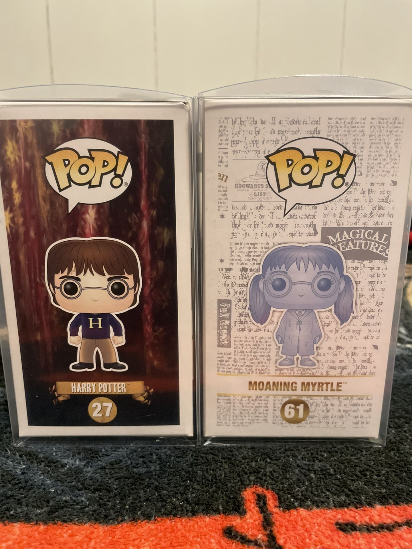 Harry Potter Exclusive Funko Pop Lot 2 Moaning Myrtle #27 #61 Glow