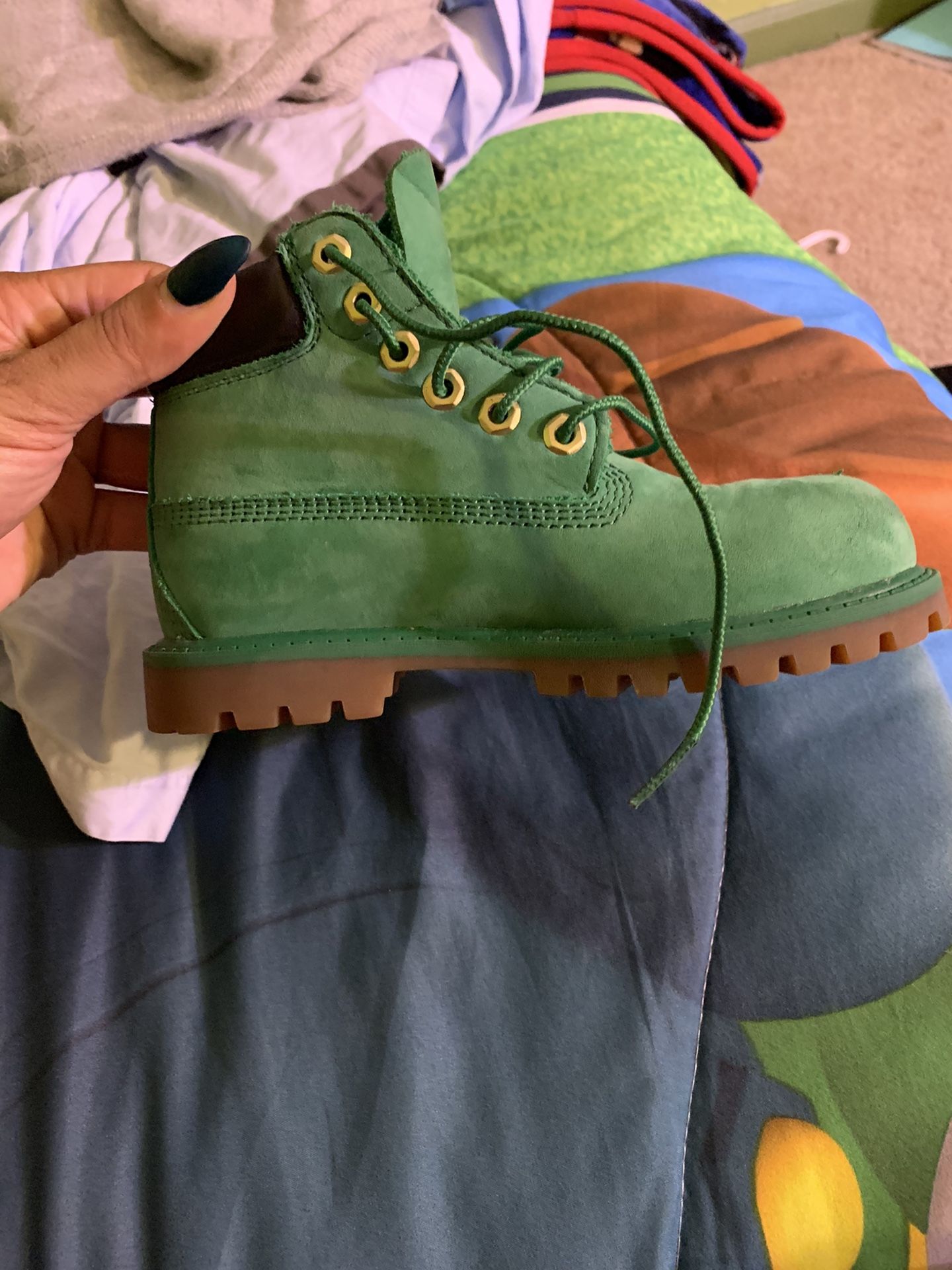 Green Toddler Timberlands