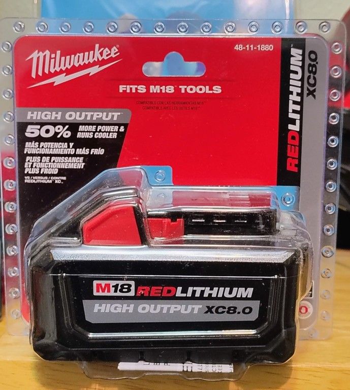 Milwaukee M18 High Output 8.0Ah Battery Pack...$100 .. Firm On Price... Brand New... Pickup Only...