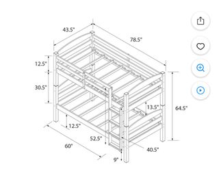 Bunk bed with 2 twin mattress.